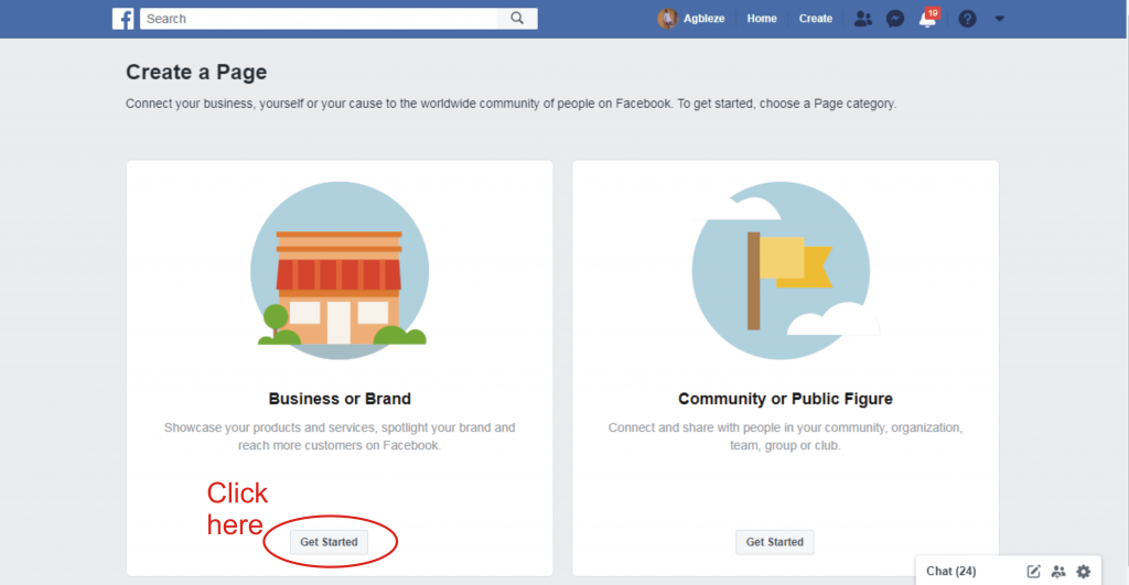 3 which category should i choose when crating a facebook page