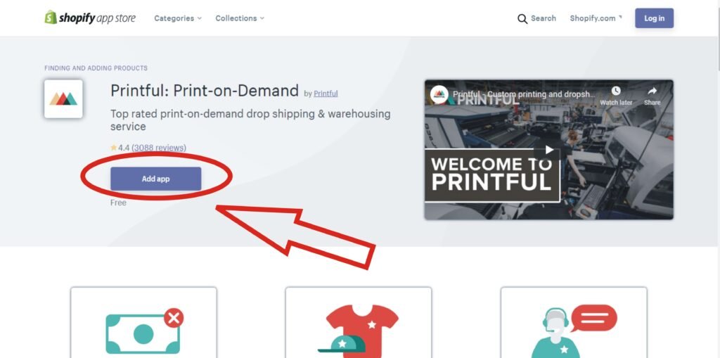 how to add printful app to shopify