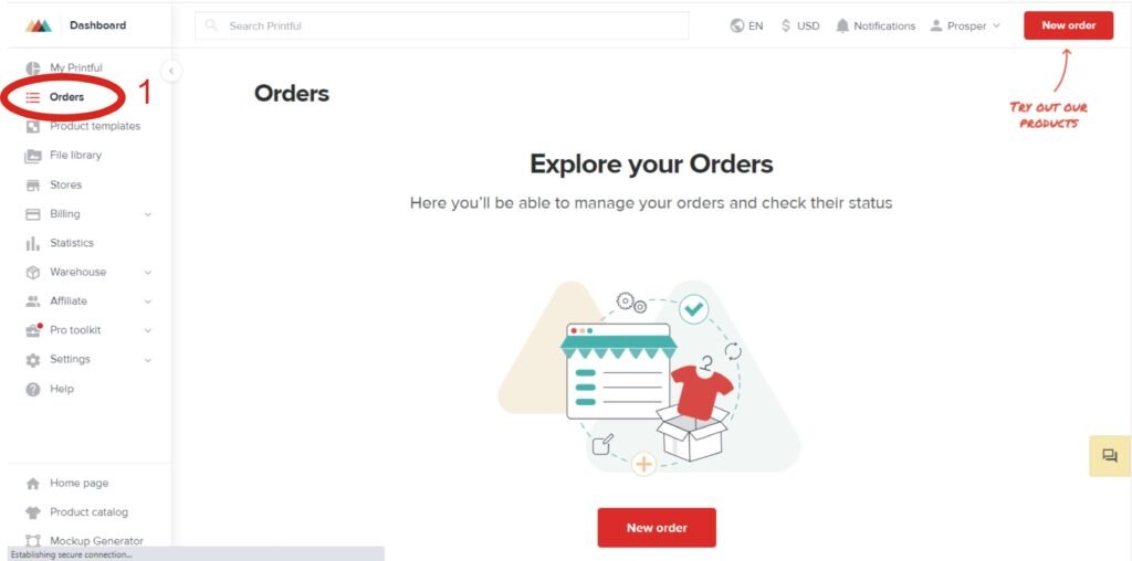 orders how to fulfill printful orders